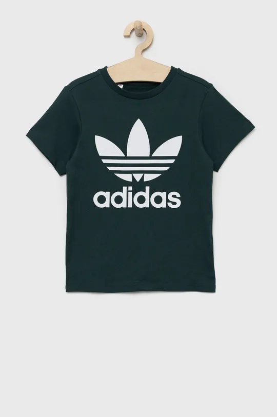 zelená Detské bavlnené tričko adidas Originals Detský