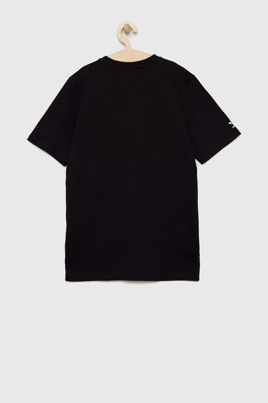 Παιδικό βαμβακερό μπλουζάκι adidas Originals μαύρο
