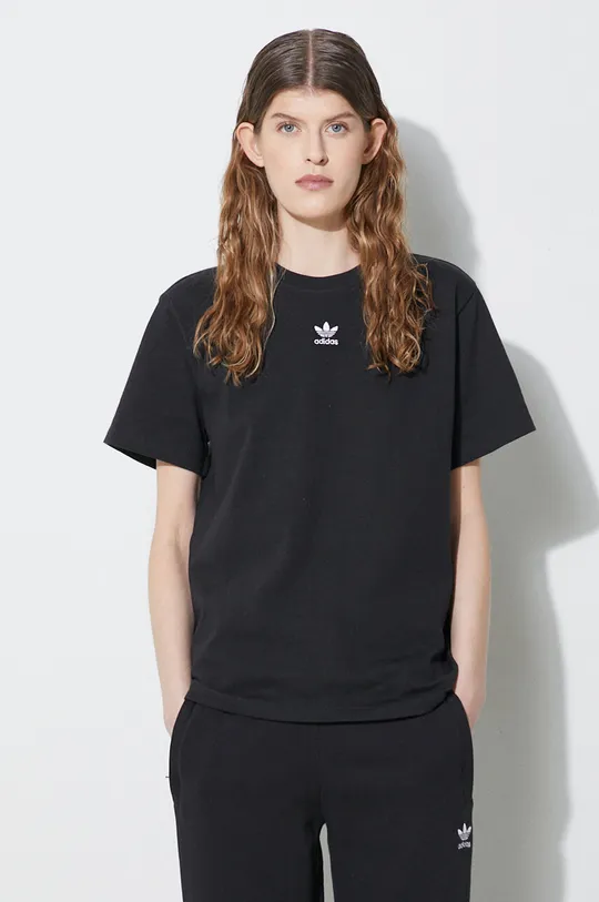 czarny adidas Originals t-shirt bawełniany dziecięcy Tee Regular