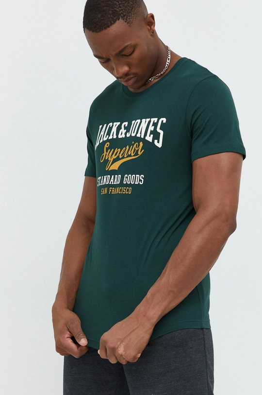 zielony Jack & Jones t-shirt bawełniany