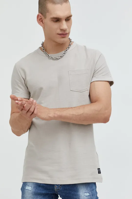 szary Tom Tailor t-shirt bawełniany Męski