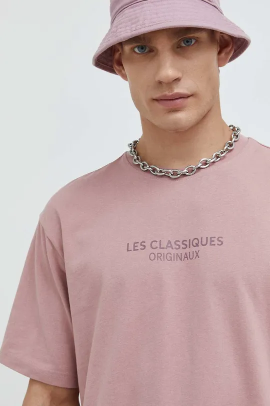 różowy Only & Sons t-shirt bawełniany Męski