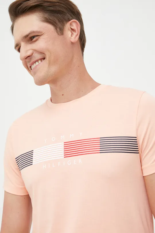 pomarańczowy Tommy Hilfiger t-shirt bawełniany Męski