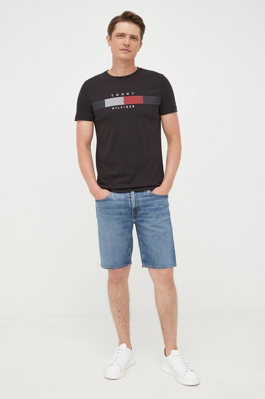 Tommy Hilfiger t-shirt bawełniany czarny