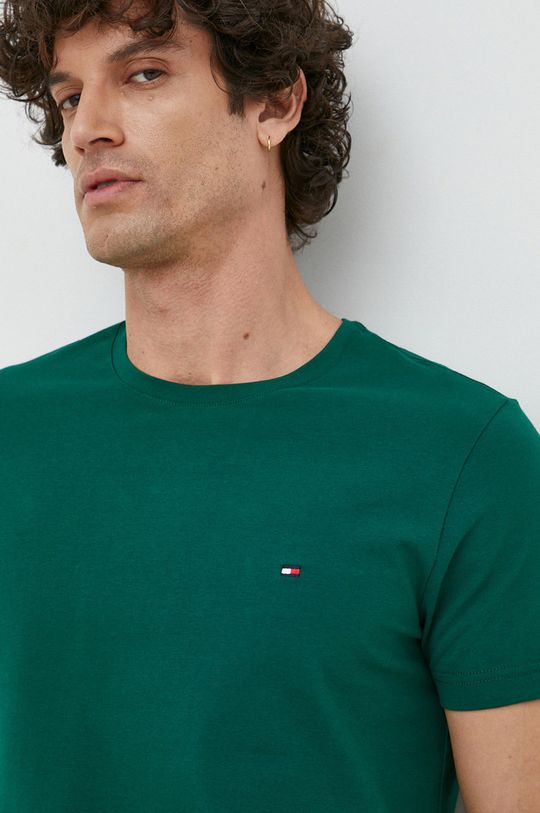 ciemny zielony Tommy Hilfiger t-shirt