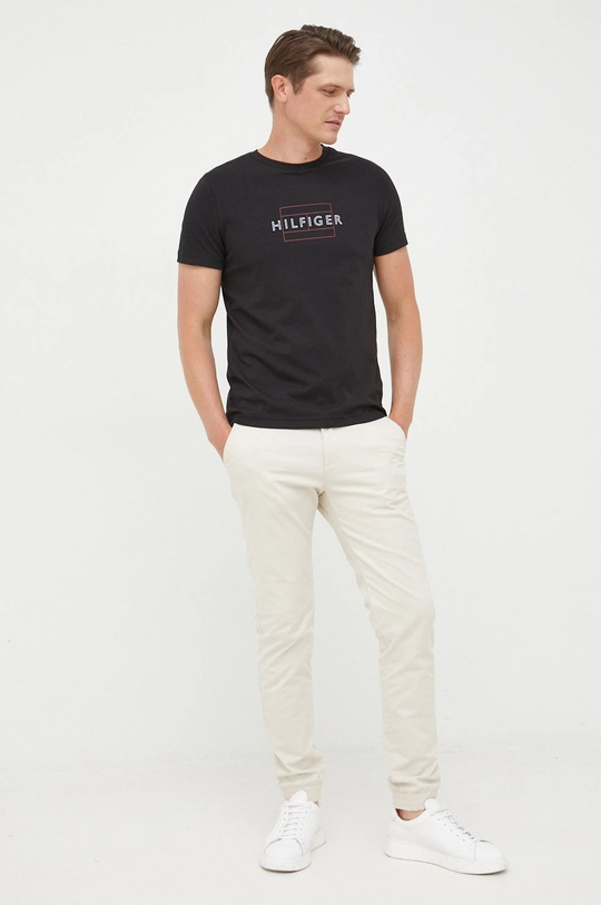 Tommy Hilfiger t-shirt bawełniany czarny