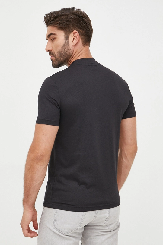 czarny Calvin Klein t-shirt bawełniany