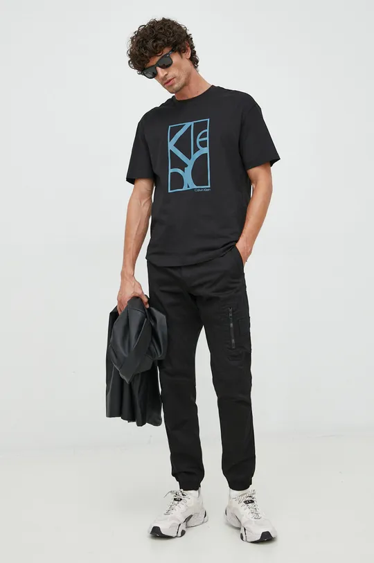 Bavlnené tričko Calvin Klein čierna