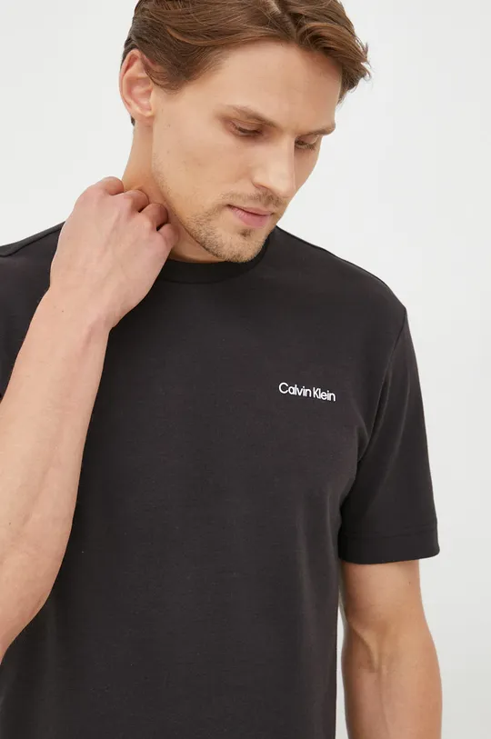črna Bombažen t-shirt Calvin Klein