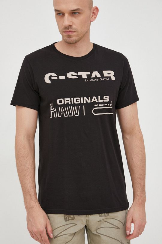 černá Bavlněné tričko G-Star Raw