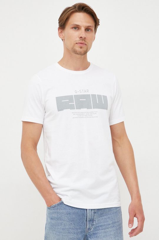biela Bavlnené tričko G-Star Raw