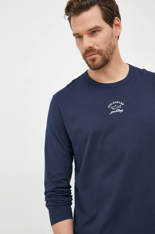 mornarsko plava Pamučna majica dugih rukava Paul&Shark