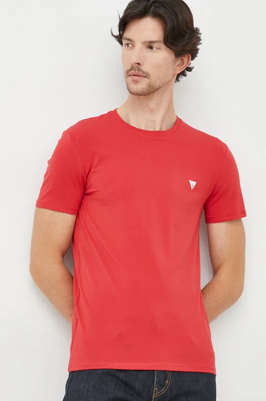 czerwony Guess t-shirt Męski