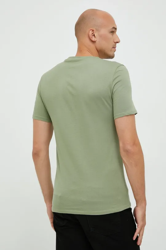 Βαμβακερό μπλουζάκι Guess πράσινο