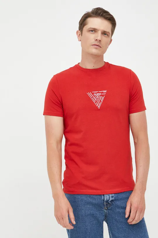 czerwony Guess t-shirt