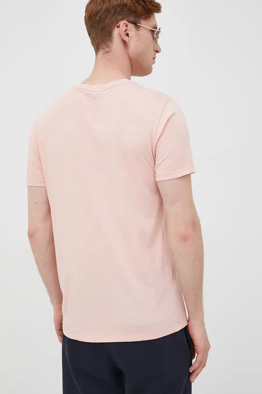 ροζ Βαμβακερό μπλουζάκι Guess