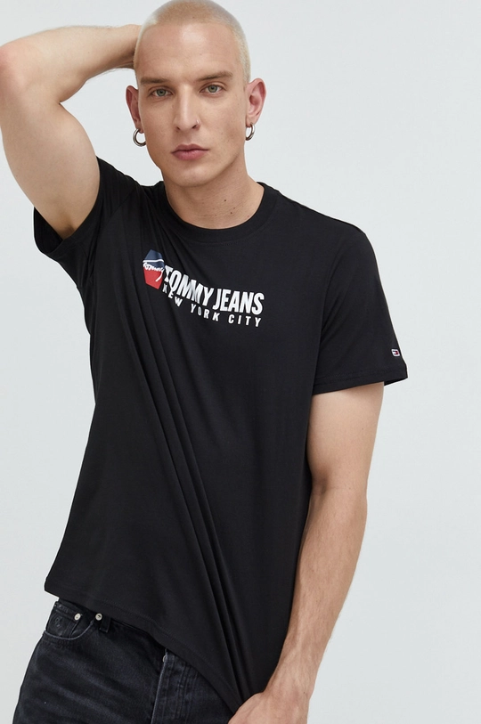 Tommy Jeans t-shirt bawełniany DM0DM14001.9BYY 100 % Bawełna