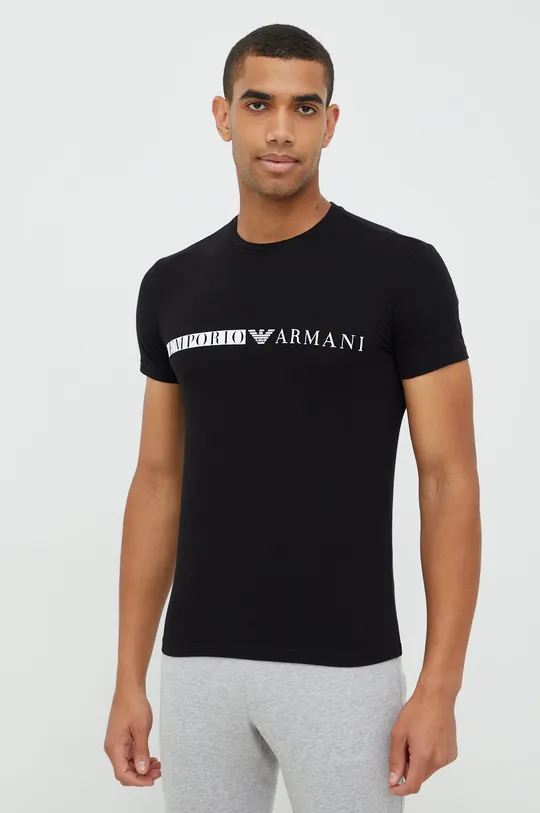 μαύρο Μπλουζάκι Emporio Armani Underwear Ανδρικά