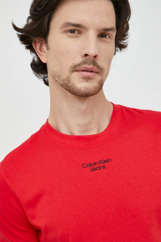 czerwony Calvin Klein Jeans t-shirt