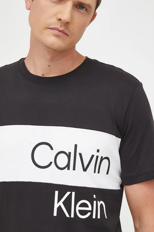 czarny Calvin Klein Jeans t-shirt bawełniany J30J320882.9BYY