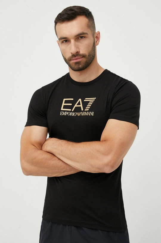 EA7 Emporio Armani t-shirt bawełniany 6LPT12.PJM9Z czarny