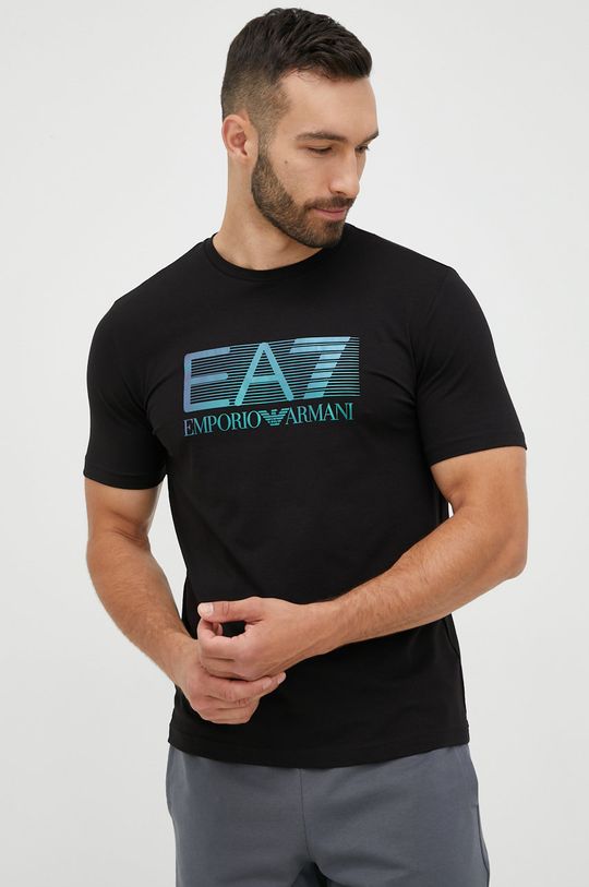 czarny EA7 Emporio Armani t-shirt 6LPT62.PJ03Z