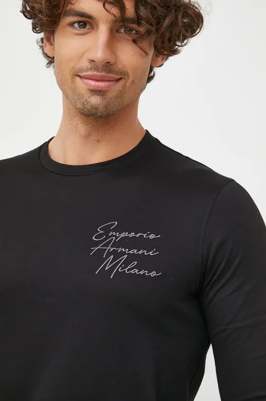 čierna Tričko s dlhým rukávom Emporio Armani