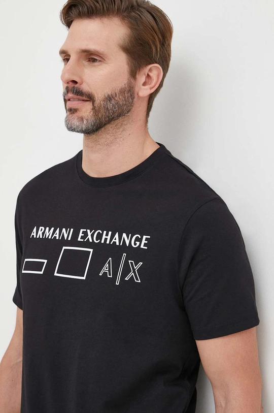 чорний Бавовняна футболка Armani Exchange