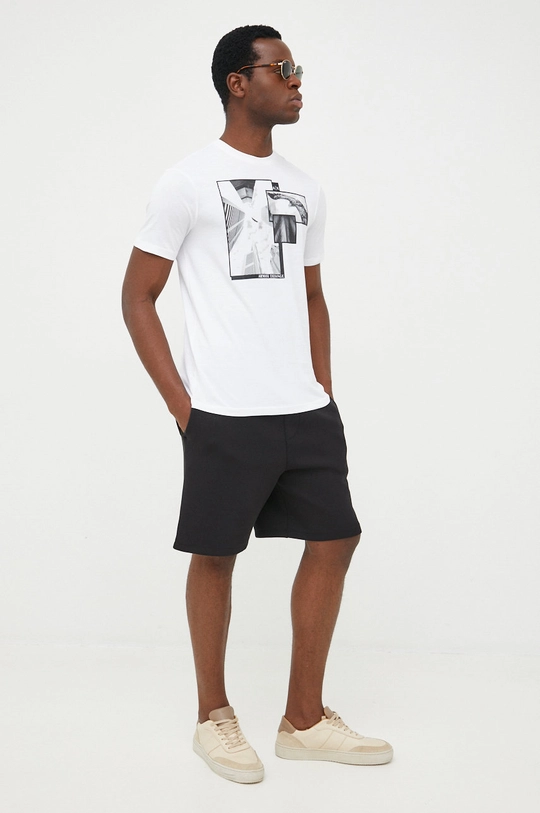 Armani Exchange t-shirt bawełniany 6LZTHN.ZJBVZ biały