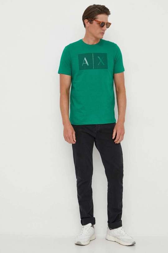 Βαμβακερό μπλουζάκι Armani Exchange 8NZTCK.Z8H4Z πράσινο AW24