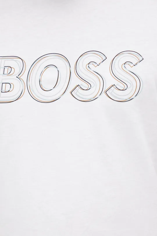 λευκό Βαμβακερό μπλουζάκι BOSS Boss Athleisure