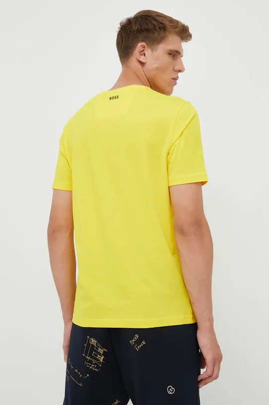 κίτρινο Βαμβακερό μπλουζάκι BOSS Boss Athleisure