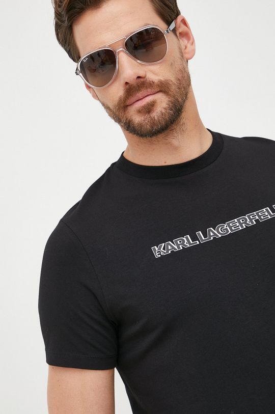 czarny Karl Lagerfeld t-shirt 523221.755402