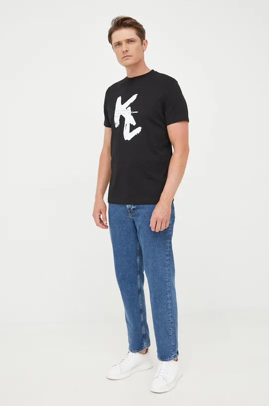 Karl Lagerfeld t-shirt bawełniany 523224.755400 czarny