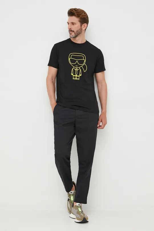 Karl Lagerfeld t-shirt bawełniany 523224.755403 czarny