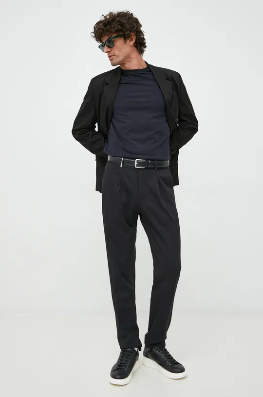 Μπλουζάκι Karl Lagerfeld σκούρο μπλε
