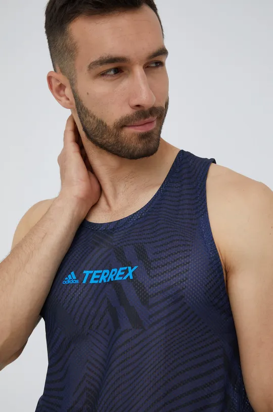 granatowy adidas TERREX t-shirt sportowy Agravic HA7554