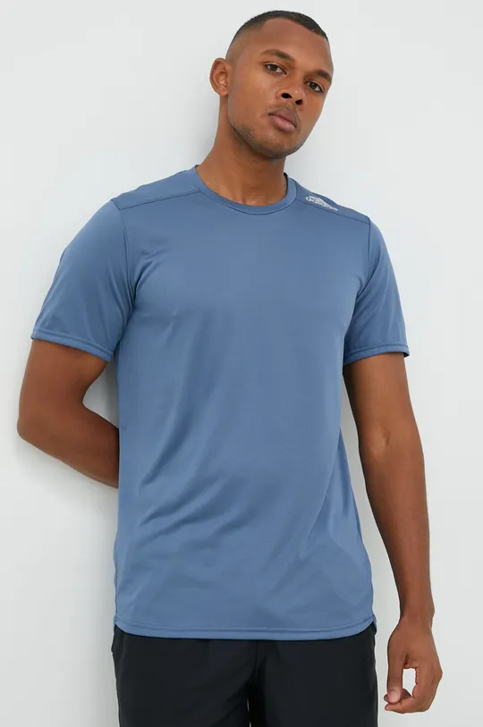 modra Kratka majica za tek adidas Performance Designed 4 Running Moški