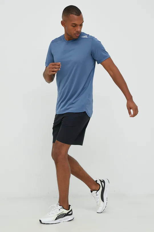 Bežecké tričko adidas Performance Designed 4 Running modrá