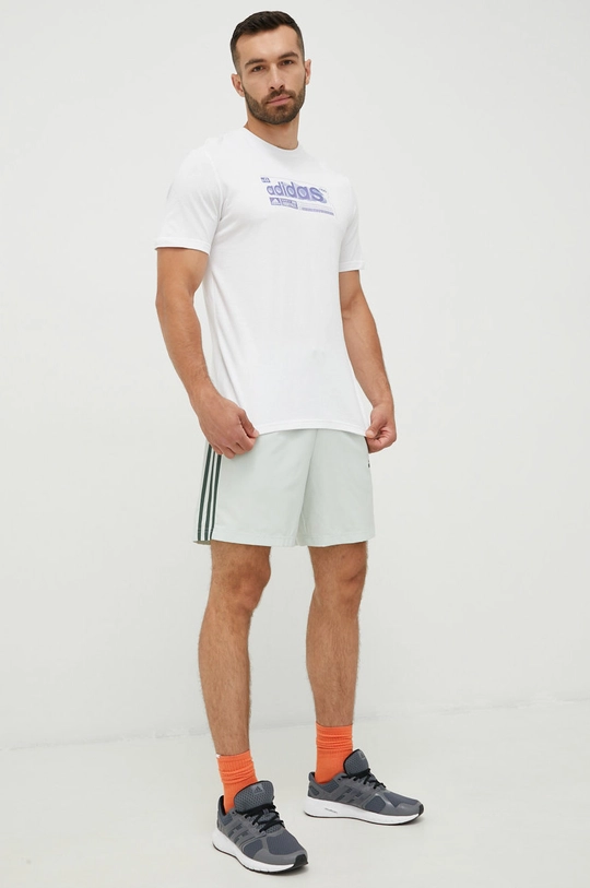 Bavlnené tričko adidas biela