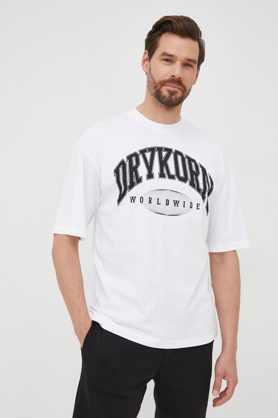 bílá Bavlněné tričko Drykorn