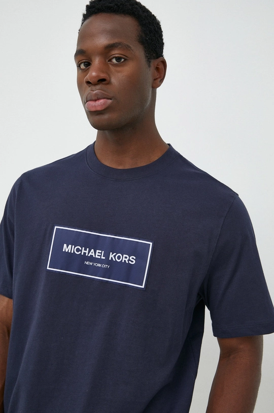 granatowy Michael Kors t-shirt bawełniany Męski