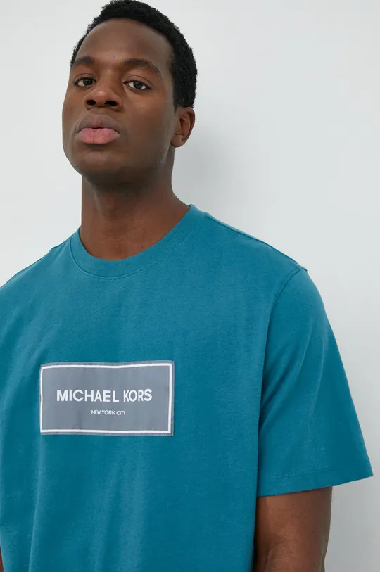 τιρκουάζ Βαμβακερό μπλουζάκι Michael Kors