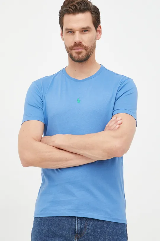 niebieski Polo Ralph Lauren t-shirt bawełniany 710839046017 Męski