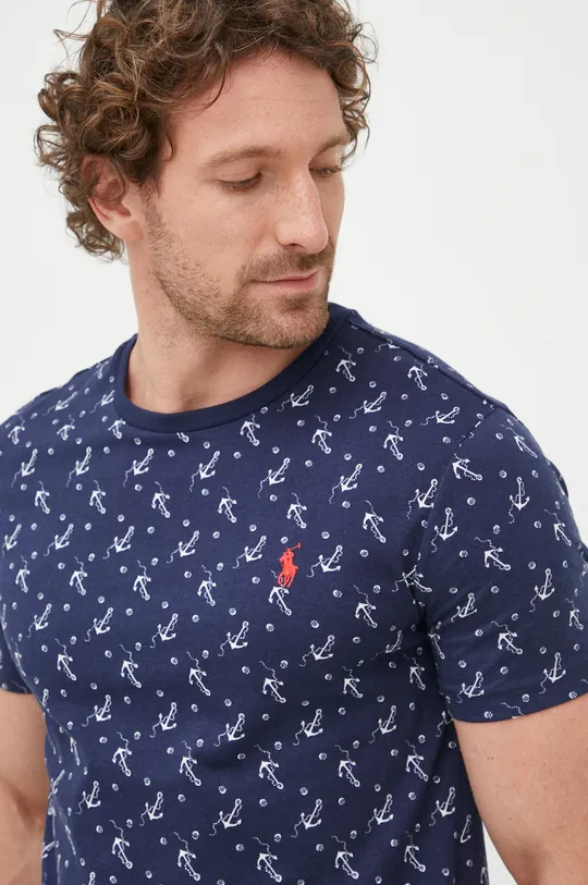 granatowy Polo Ralph Lauren t-shirt bawełniany 710869997001