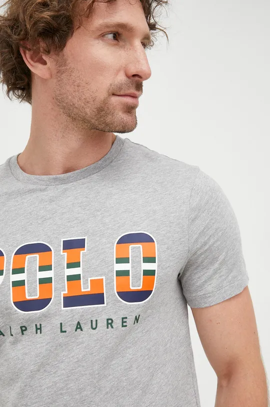 серый Хлопковая футболка Polo Ralph Lauren