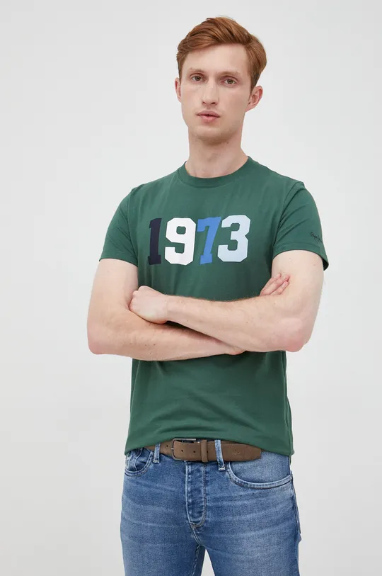 zielony Pepe Jeans t-shirt bawełniany