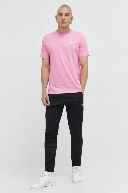 adidas Originals t-shirt bawełniany różowy