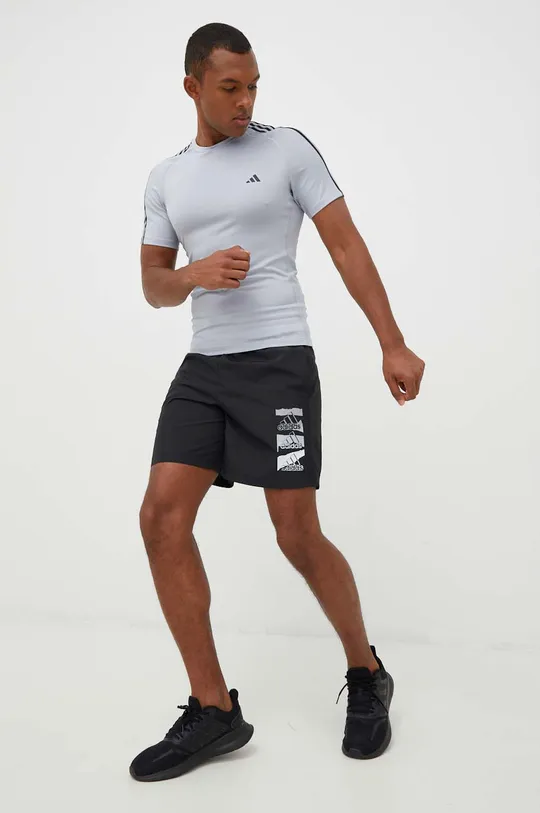 Тренувальна футболка adidas Performance Techfit сірий