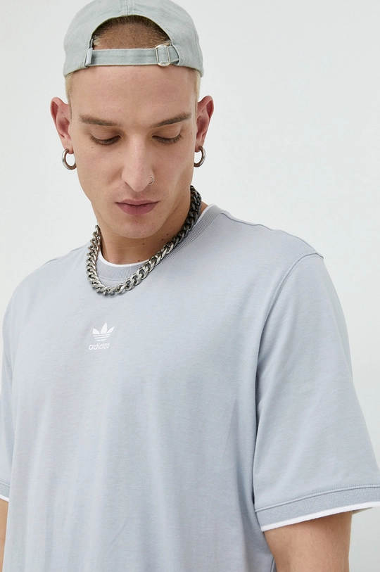 sivá Bavlnené tričko adidas Originals